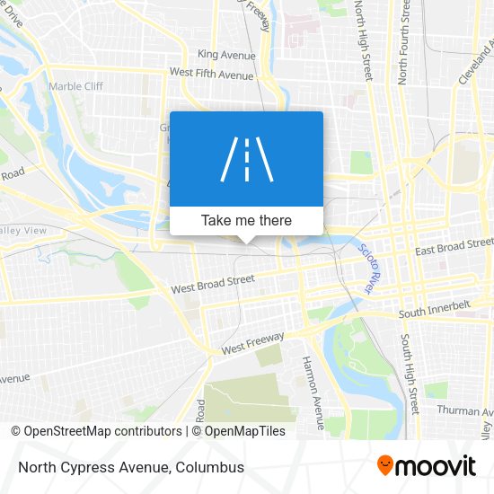 North Cypress Avenue map