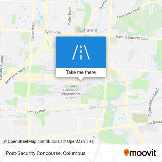 Post-Security Concourse map