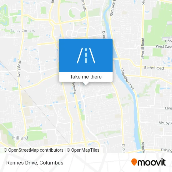 Rennes Drive map