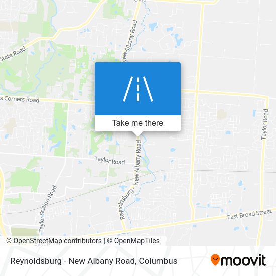 Reynoldsburg - New Albany Road map