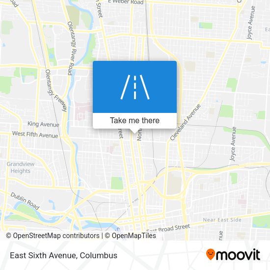 East Sixth Avenue map