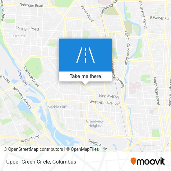 Upper Green Circle map