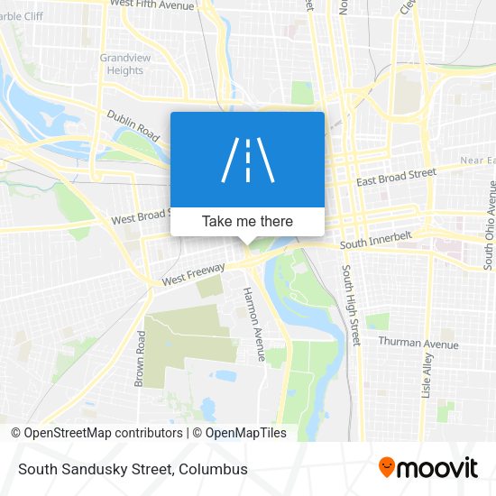 South Sandusky Street map