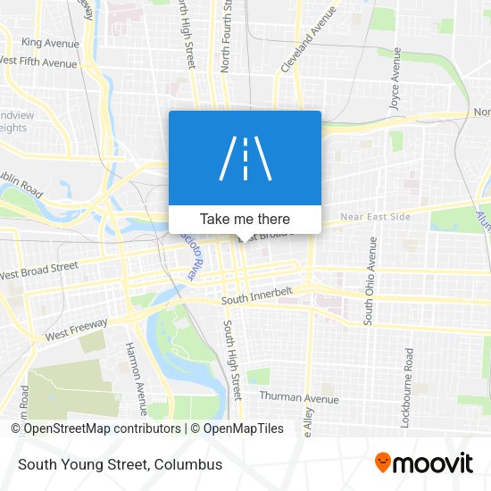 South Young Street map