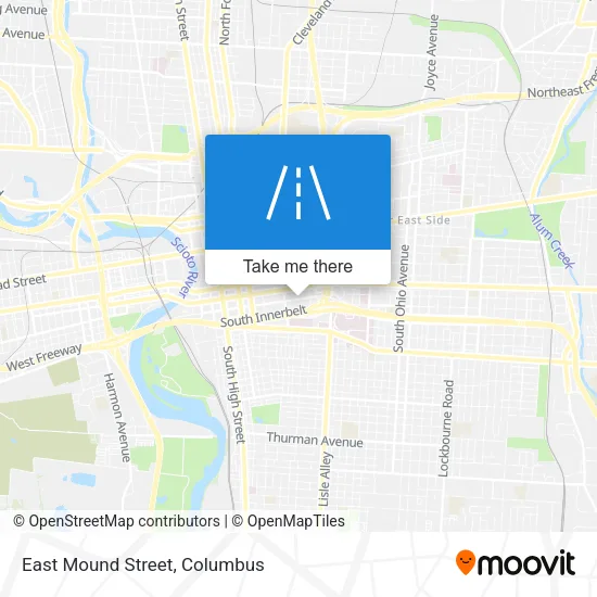 East Mound Street map