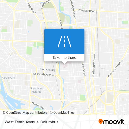 West Tenth Avenue map