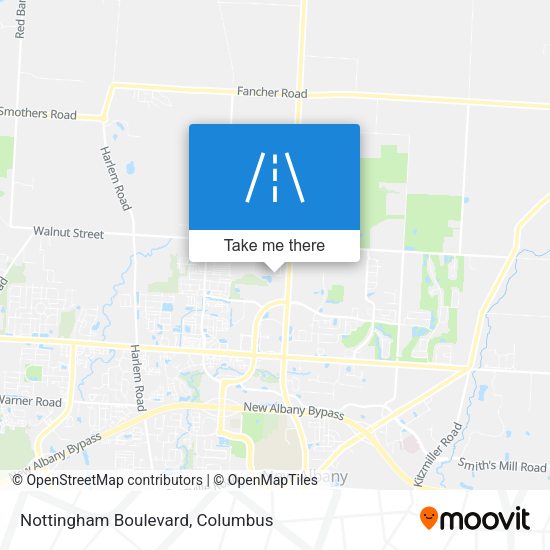 Nottingham Boulevard map