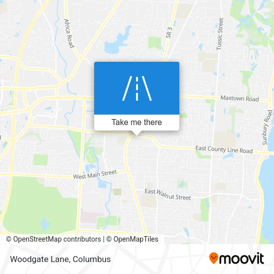 Woodgate Lane map
