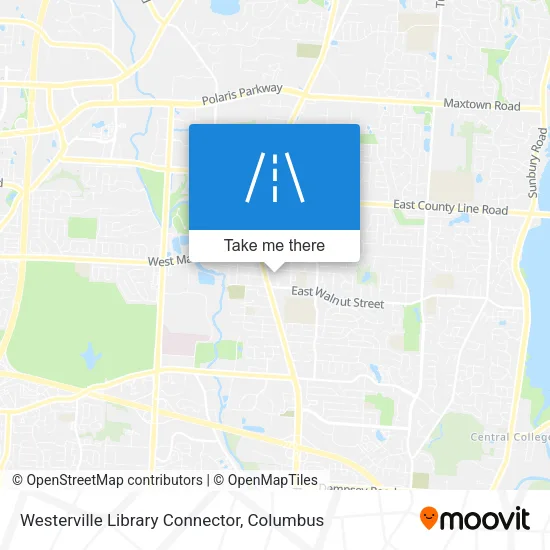 Westerville Library Connector map