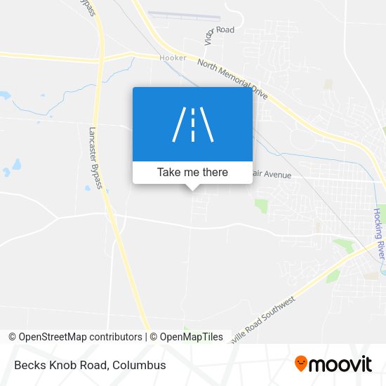 Mapa de Becks Knob Road