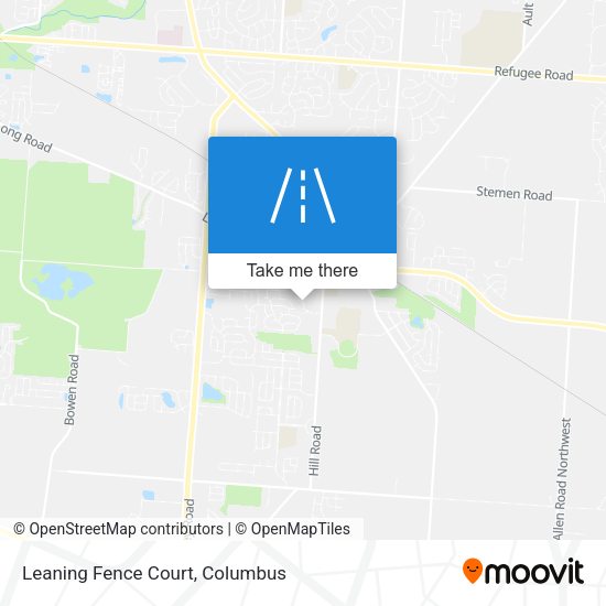 Mapa de Leaning Fence Court