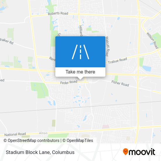 Stadium Block Lane map