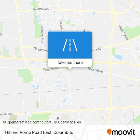 Mapa de Hilliard Rome Road East