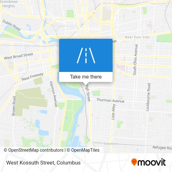 West Kossuth Street map