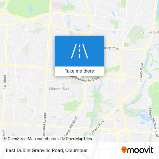 East Dublin Granville Road map