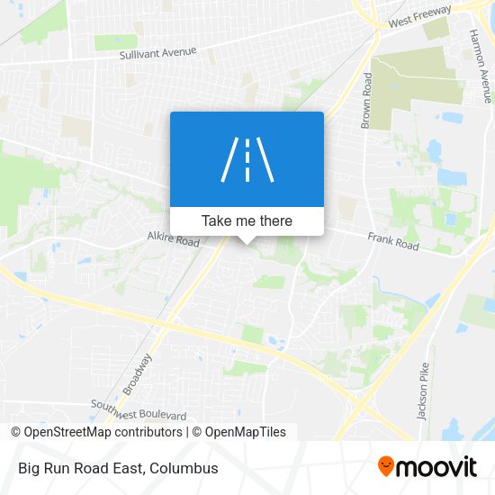 Big Run Road East map