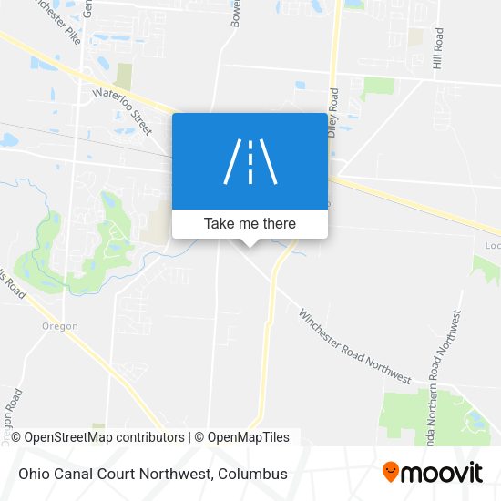 Mapa de Ohio Canal Court Northwest
