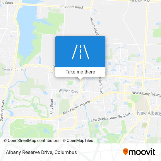 Albany Reserve Drive map