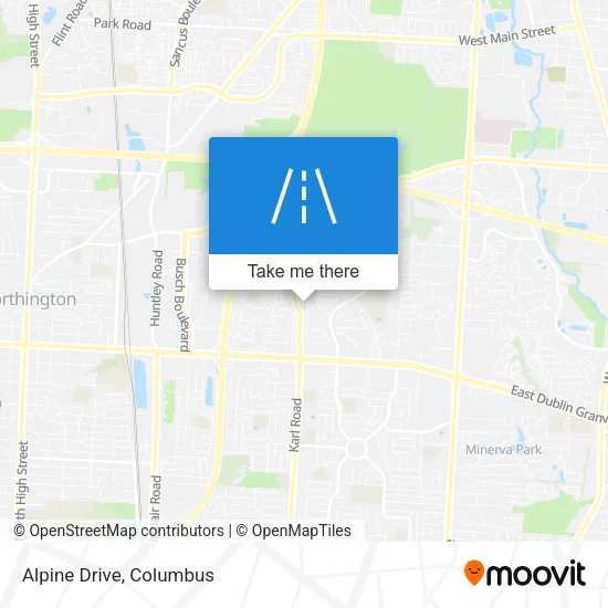 Alpine Drive map