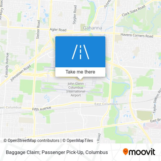 Baggage Claim; Passenger Pick-Up map