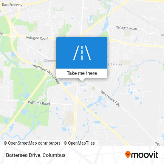 Mapa de Battersea Drive
