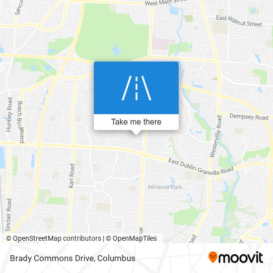 Brady Commons Drive map