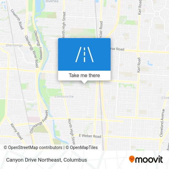 Canyon Drive Northeast map