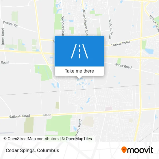 Cedar Spings map