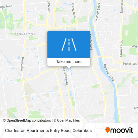 Charleston Apartments Entry Road map