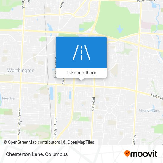 Mapa de Chesterton Lane