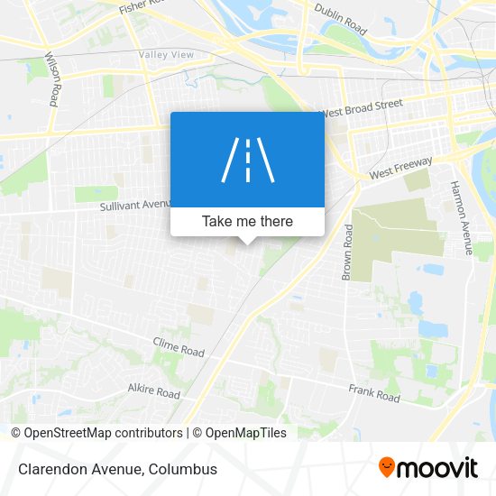 Mapa de Clarendon Avenue