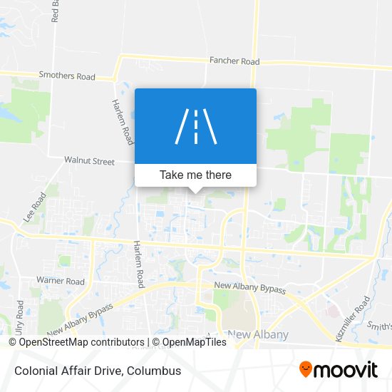 Colonial Affair Drive map