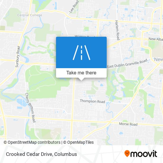 Crooked Cedar Drive map