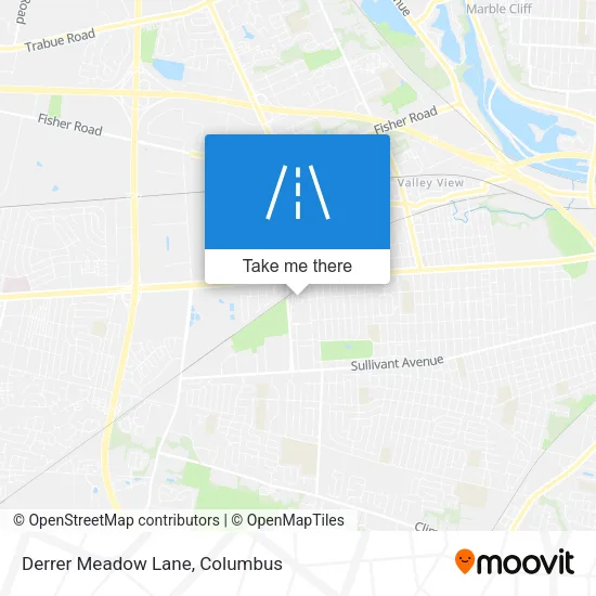 Derrer Meadow Lane map