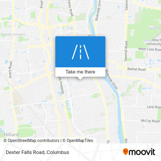 Mapa de Dexter Falls Road