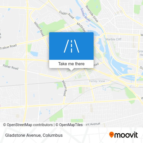 Mapa de Gladstone Avenue