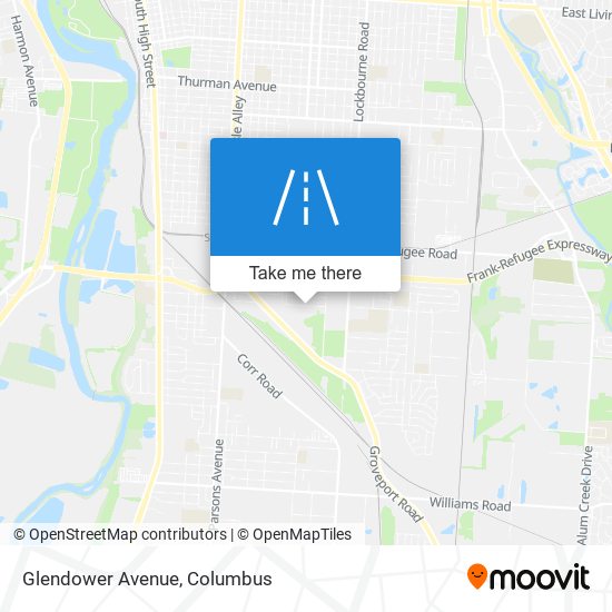 Glendower Avenue map