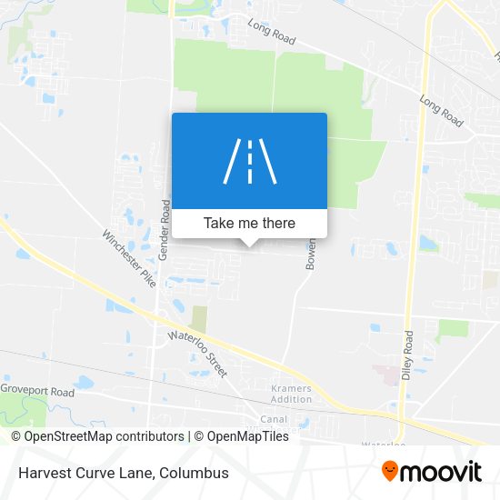 Harvest Curve Lane map