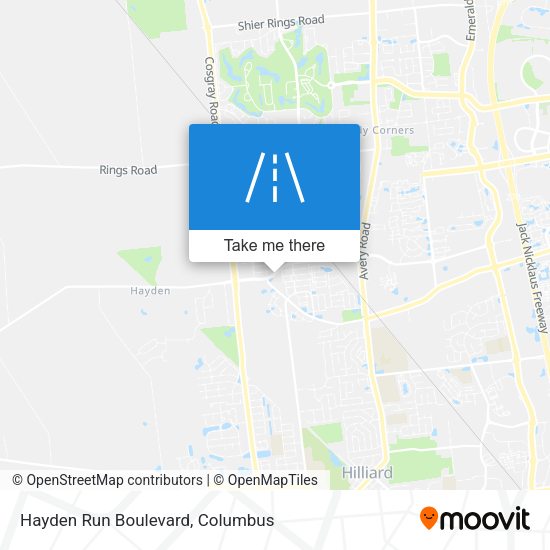 Hayden Run Boulevard map
