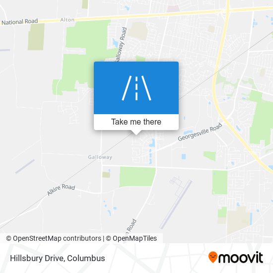 Hillsbury Drive map