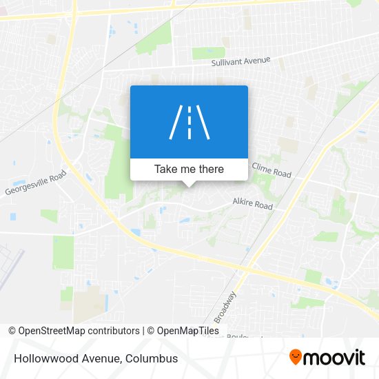 Hollowwood Avenue map