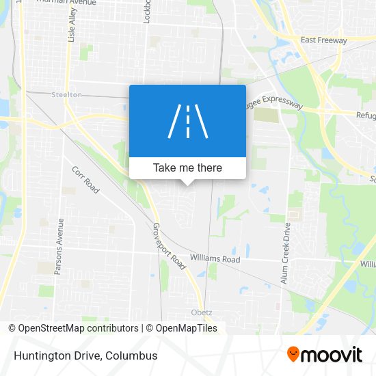 Huntington Drive map