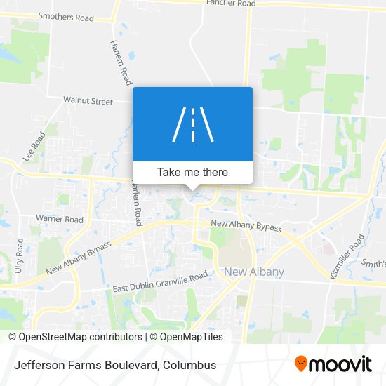 Jefferson Farms Boulevard map