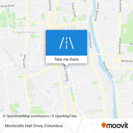 Monticello Hall Drive map