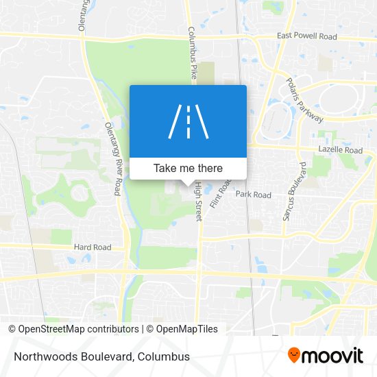Northwoods Boulevard map