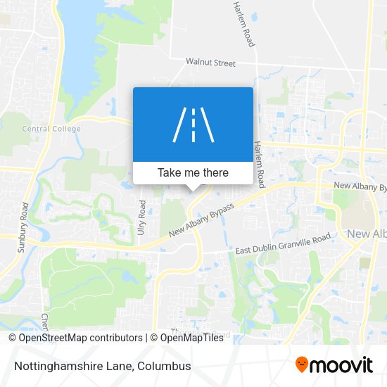 Nottinghamshire Lane map