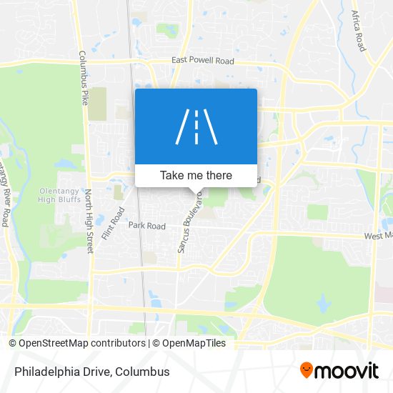 Mapa de Philadelphia Drive