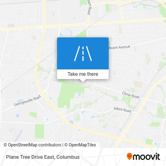 Plane Tree Drive East map