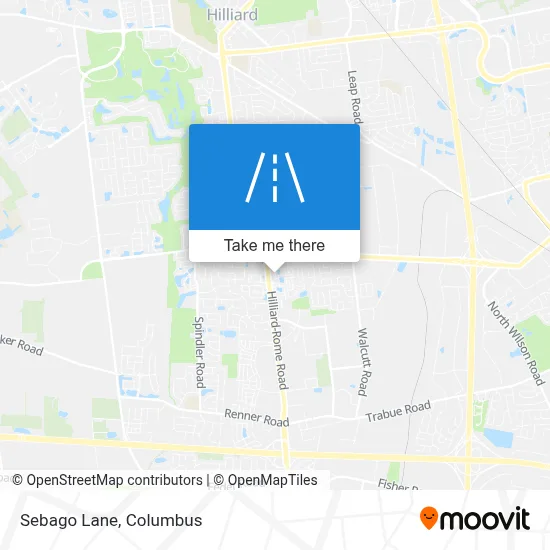 Sebago Lane map