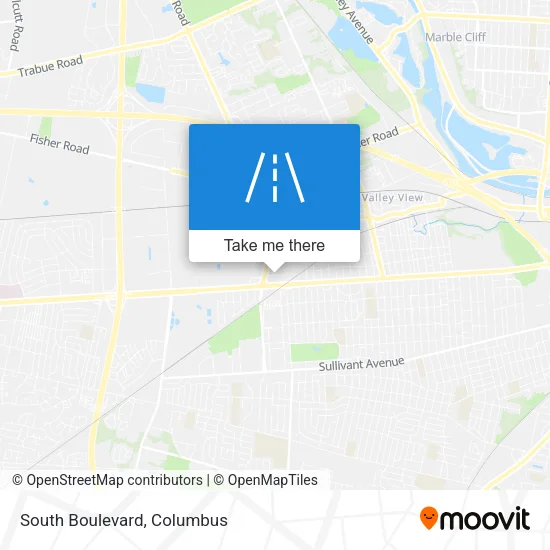 South Boulevard map